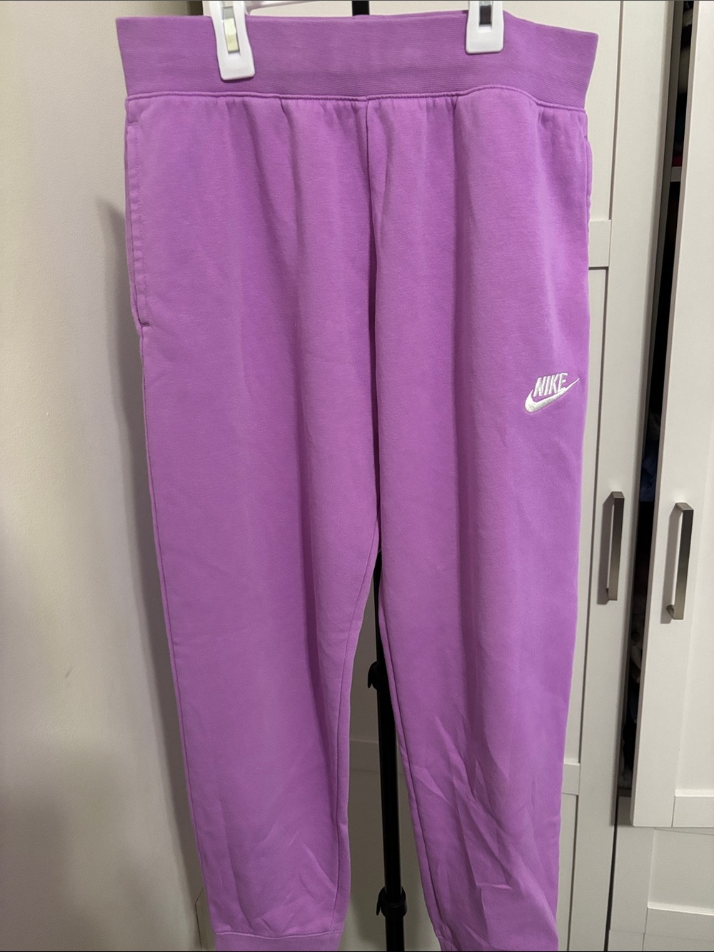 Nike Kids Lavender Purple Joggers with White Swoosh